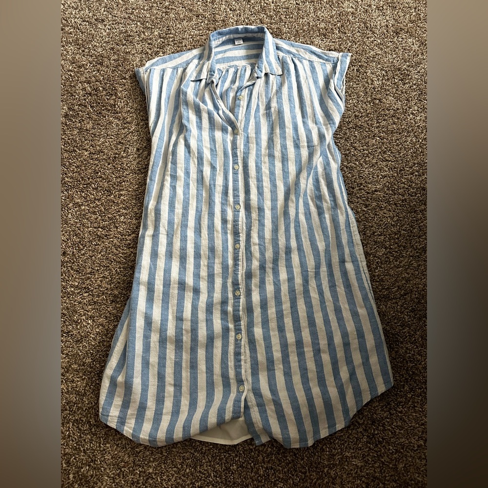 NWOT Old Navy Linen Shirt Dress